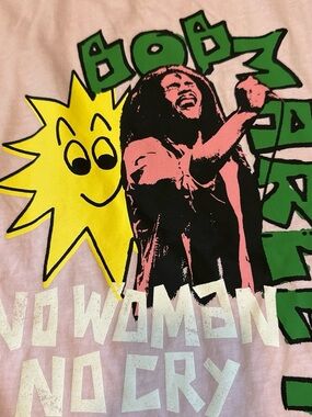 Zara Pink Bob Marley Graphic Tee